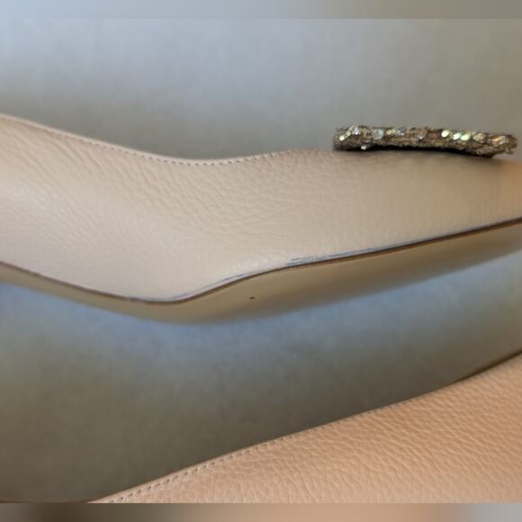 NWOT Bells & Becks The Sofia Square Toe Pump Blush Glitter Heels Sz 36 US 6 - Picture 5 of 8